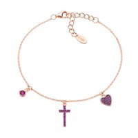 Bracciale Amen Donna Prega, Ama in Argento Zircone BRCRCURRZ - BRCRCURRZ